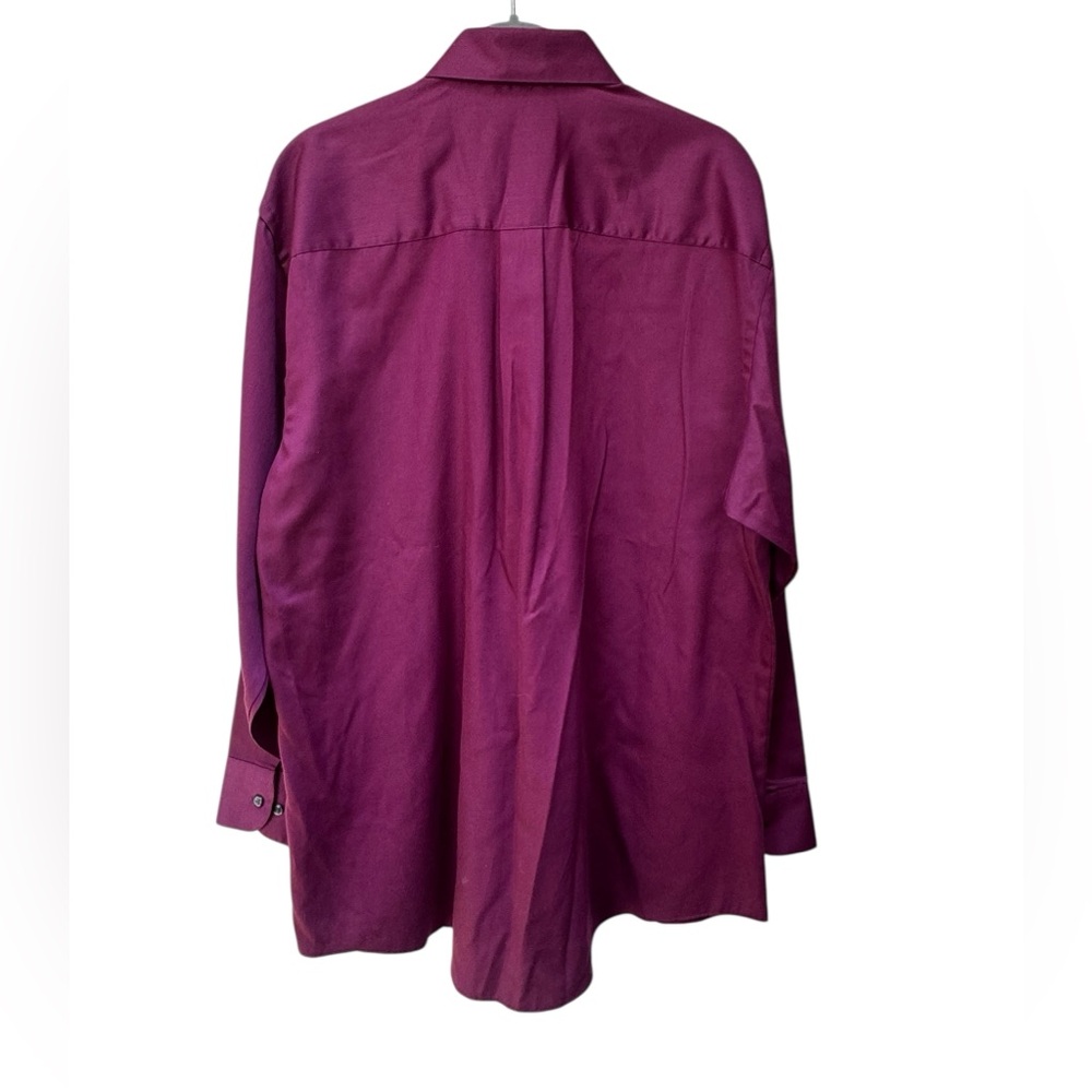 Geoffrey Beene Deep Purple Burgundy Dress Shirt Classic Fit - Picture 3 of 7